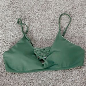 green swimsuit top!